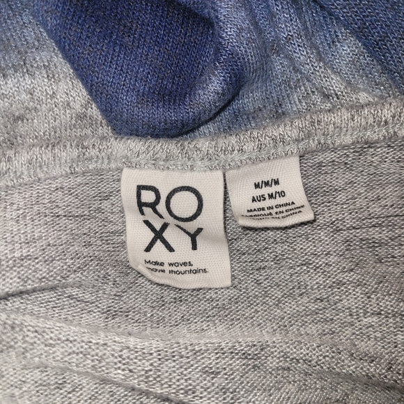 Roxy Staying True Grey and Blue Dip-Dye Long Sleeve Top M - Picture 7 of 7